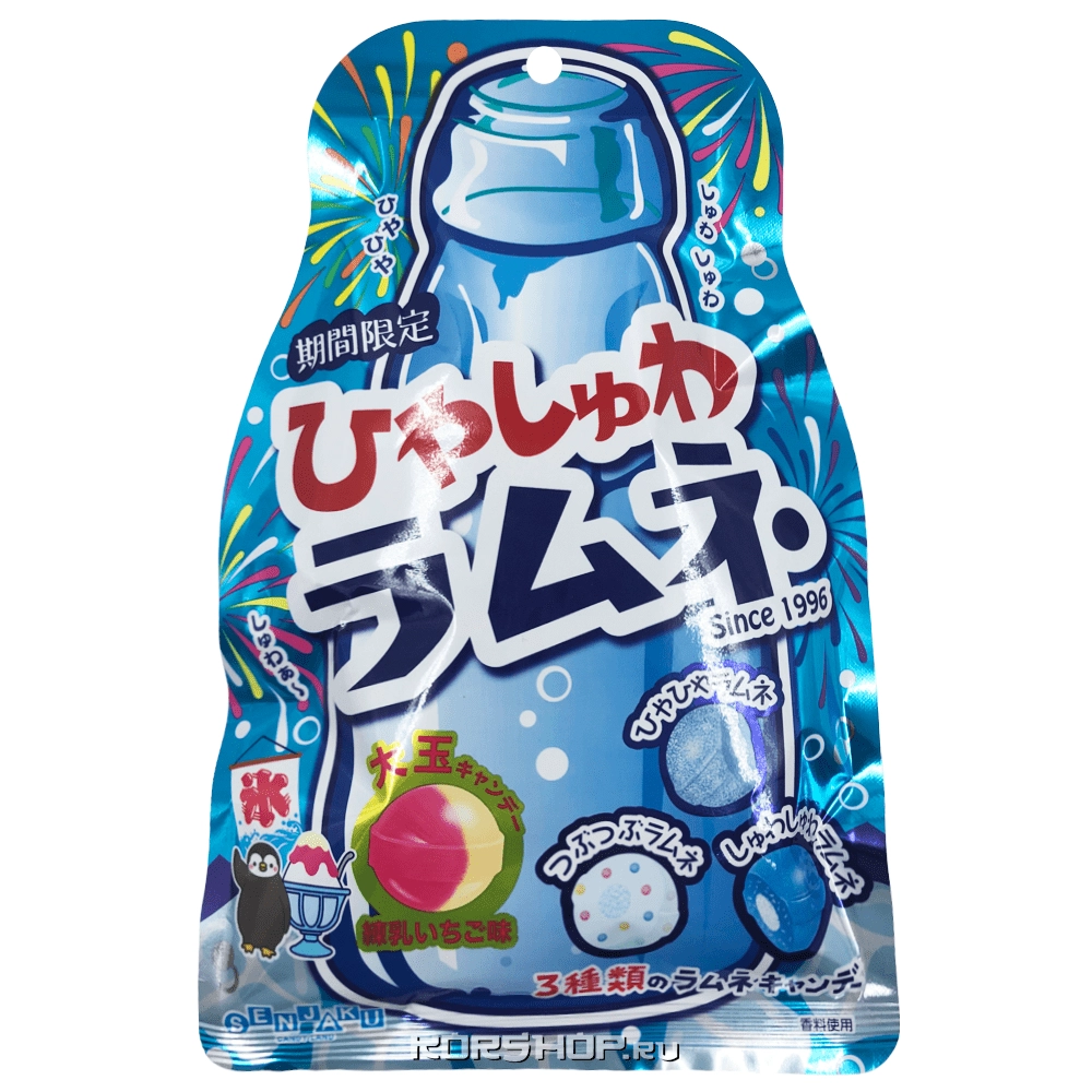 Конфеты с вкраплениями со вкусом содовой Senjaku, Япония, 75 г