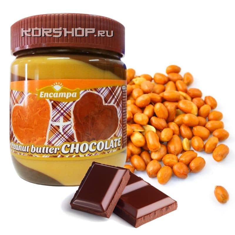 Шоколадно-арахисовая паста Encampa Chocolate, 340 г.