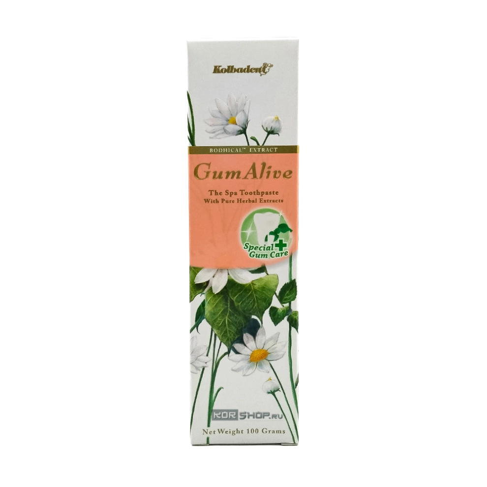 Органическая зубная паста для зубов и десен GumAlive Special Gum Care Toothpaste Kolbadent, Таиланд, 100 г