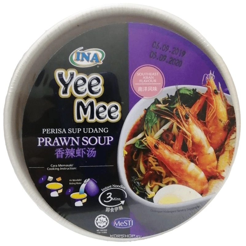 Лапша б/п со вкусом креветочного супа Уданг Yee Mee INA, Малайзия, 78 г Лапша б/п со вкусом креветочного супа Уданг Yee Mee INA, Малайзия, 78 г