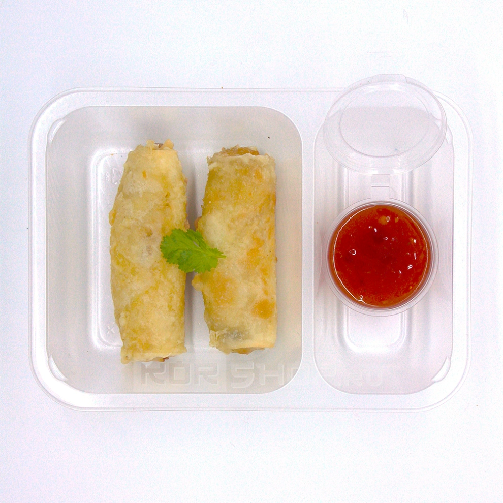 Спринг-роллы с начинкой из овощей и грибов (2 шт.) + сладкий чили-соус (1 шт.) Ashokas, 150 г