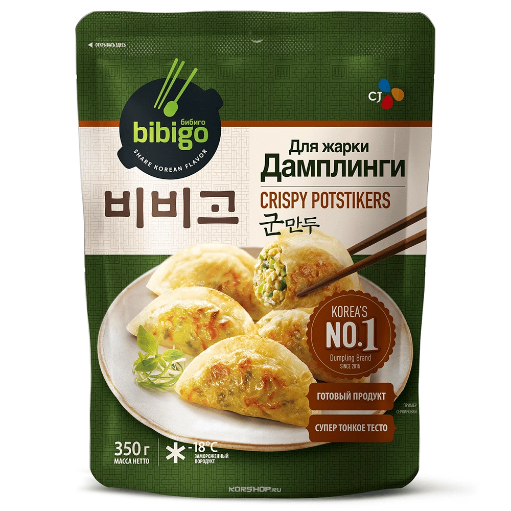 Корейские пельмени со свининой и овощами Crispy Potstickers Bibigo, 350 г