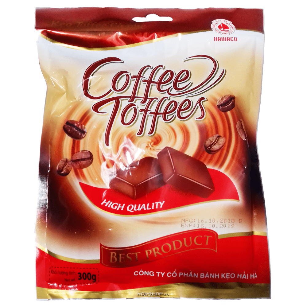 Кофейные конфеты тоффи Coffee Toffees Haiha, Вьетнам, 300 г