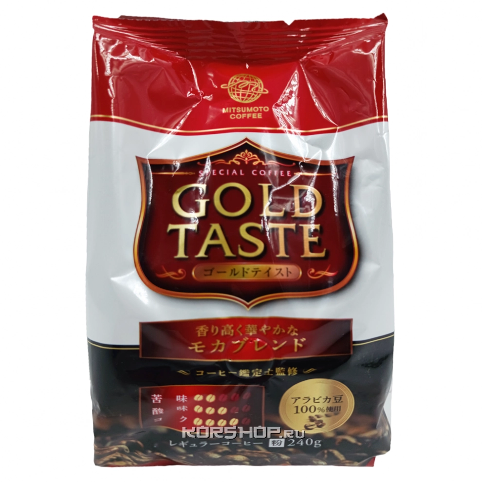 Молотый кофе Мока Mocha Blend Gold Taste Mitsumoto Coffee, Япония, 240 г