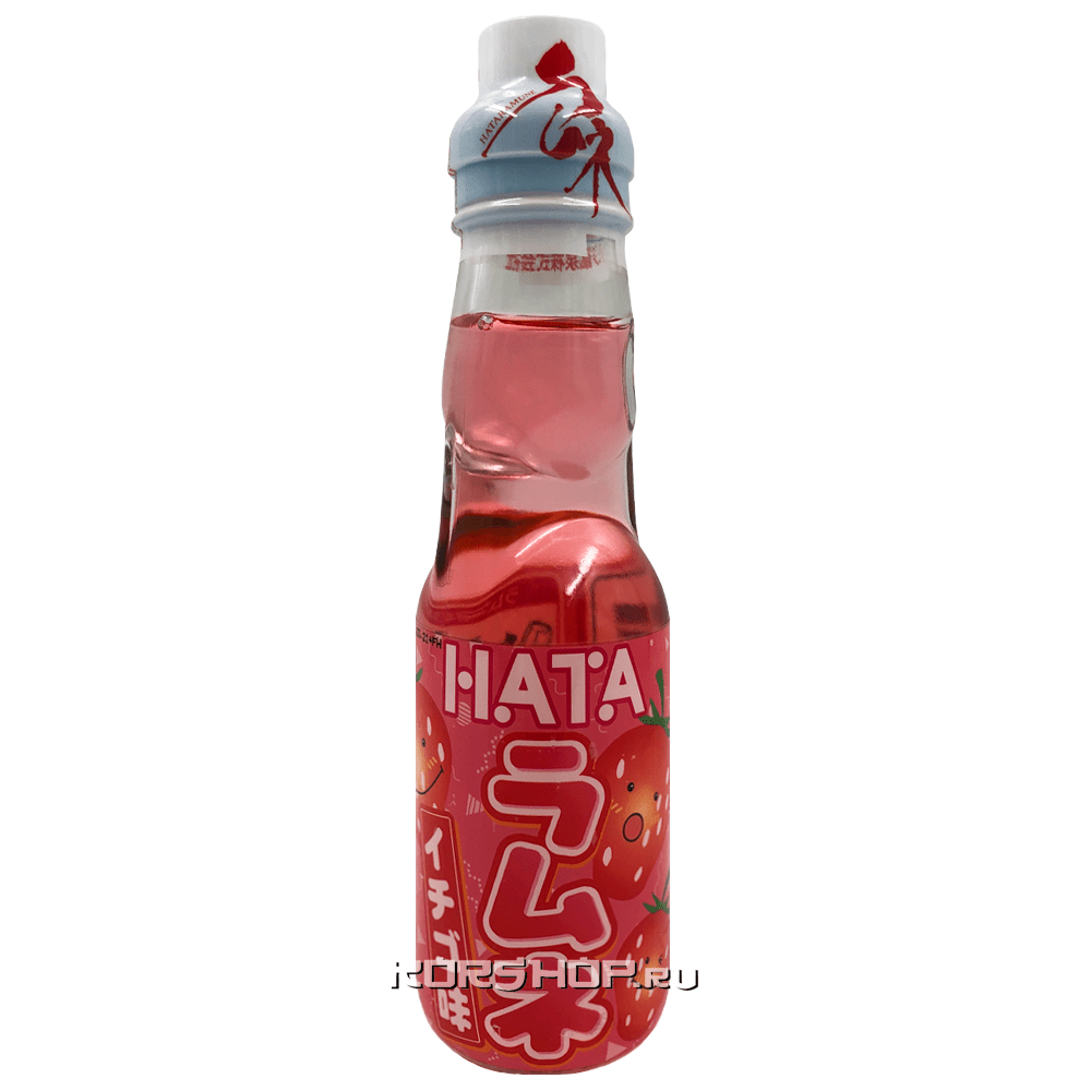 Газированный напиток со вкусом клубники Рамунэ Hata, Япония, 200 мл