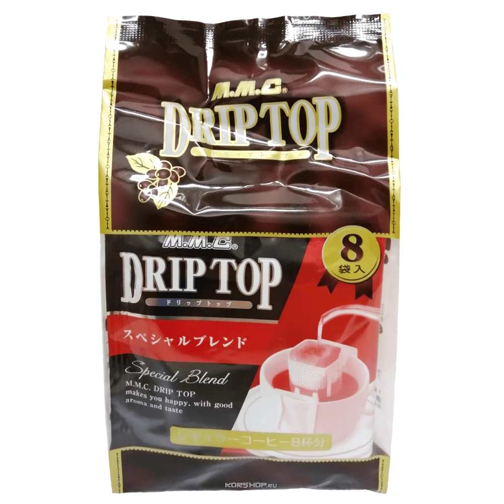 Молотый кофе Дрип-топ Спешиал Бленд Mitsumoto Coffee (MMC) (8 шт.), Япония, 64 г Молотый кофе Дрип-топ Спешиал Бленд Mitsumoto Coffee (MMC) (8 шт.), Япония, 64 г