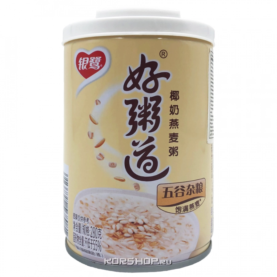 Каша из кокосового молока и овсяных хлопьев Yinlu, Китай, 280 г Каша из кокосового молока и овсяных хлопьев Yinlu, Китай, 280 г