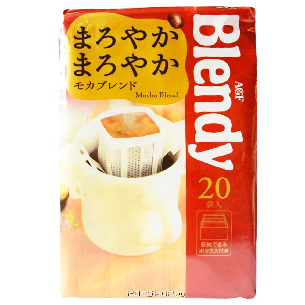 Молотый кофе Мока средней обжарки Blendy AGF (дрип-пакеты), Япония, 18 шт Молотый кофе Мока средней обжарки Blendy AGF (дрип-пакеты), Япония, 18 шт