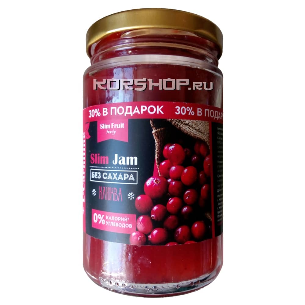 Бескалорийный джем Клюква Slim Fruit, 250 г