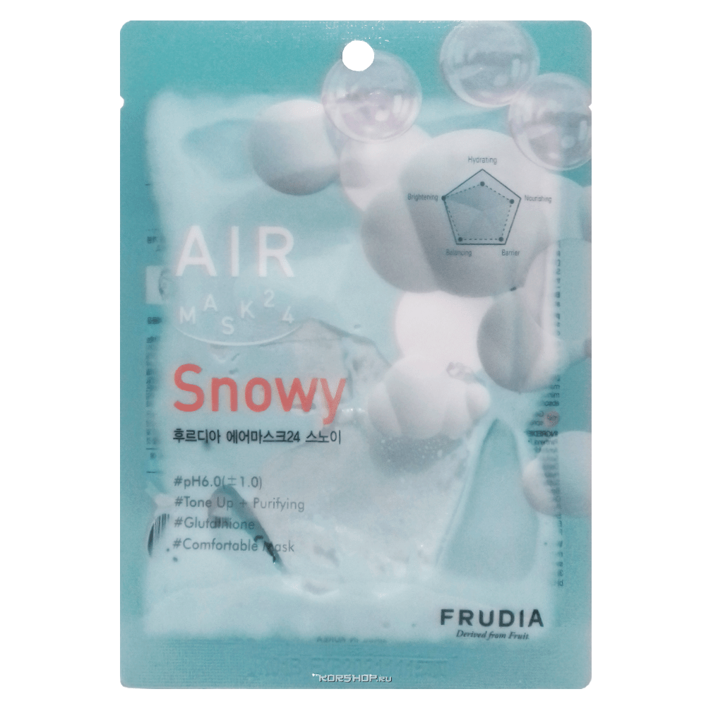 Обновляющая кремовая маска для лица Air Mask 24 Snowy Frudia, Корея, 27 мл