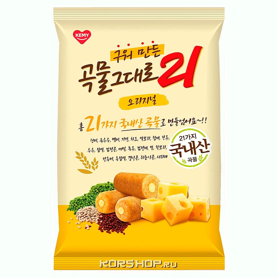 Трубочки «21 злак» оригинальные Kemy, Корея, 50 г Трубочки «21 злак» оригинальные Kemy, Корея, 50 г