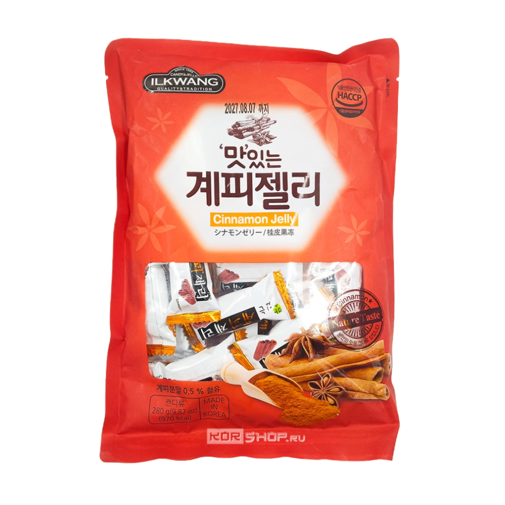 Желейные конфеты со вкусом корицы Cinnamon Jelly Ilkwang, Корея, 280 г