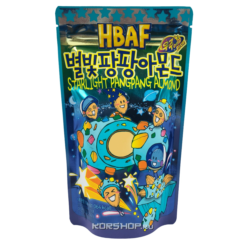 Миндаль со взрывной содовой карамелью Hbaf, Корея, 190 г Миндаль со взрывной содовой карамелью Hbaf, Корея, 190 г