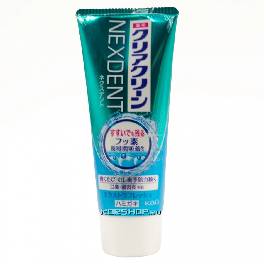 Зубная паста с микрогранулами Экстра Свежесть Clear Clean NEXDENT Extra Fresh KAO, Япония, 120 г Зубная паста с микрогранулами Экстра Свежесть Clear Clean NEXDENT Extra Fresh KAO, Япония, 120 г