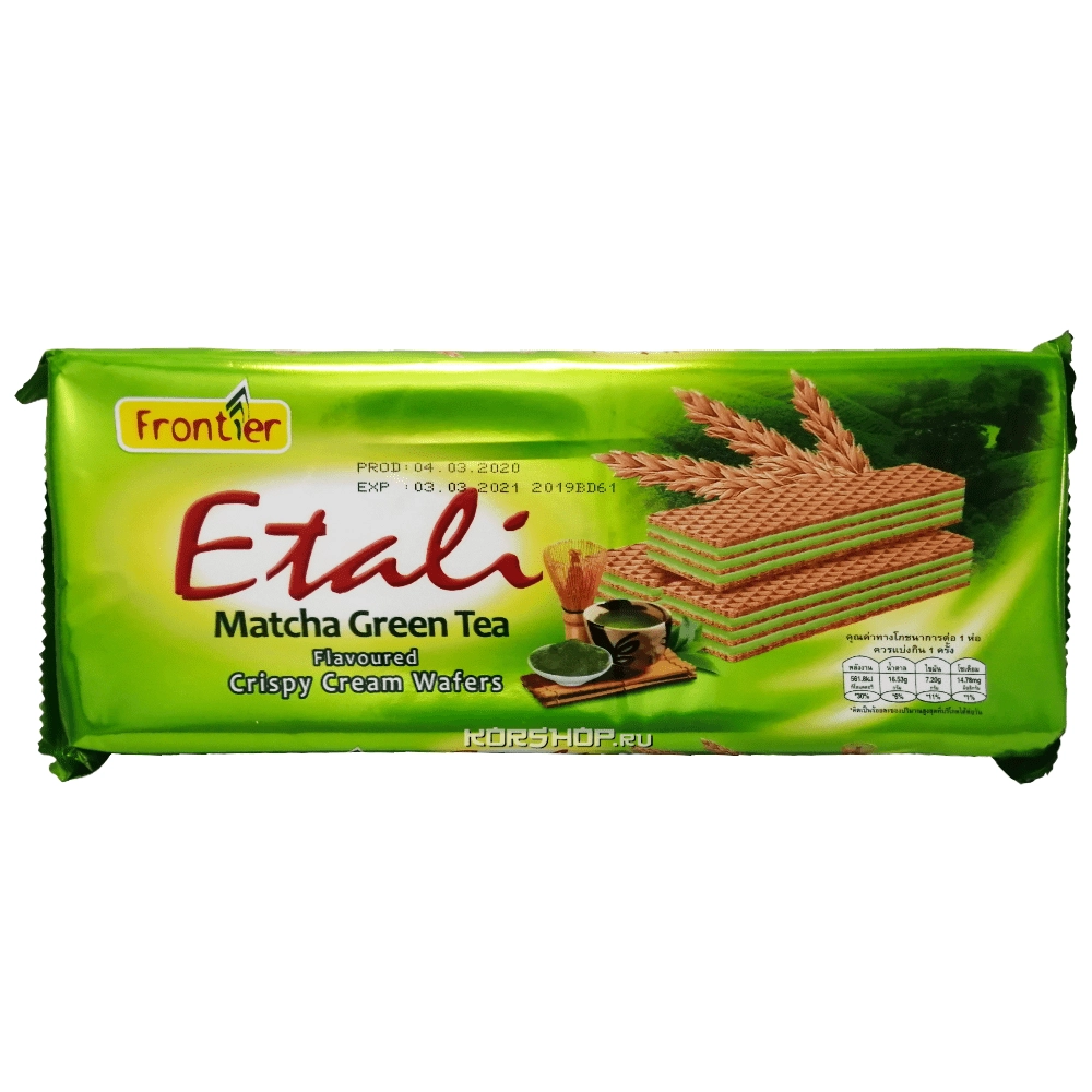 Вафли с начинкой из зеленого чая Матча Etali Frontier, Малайзия, 150 г