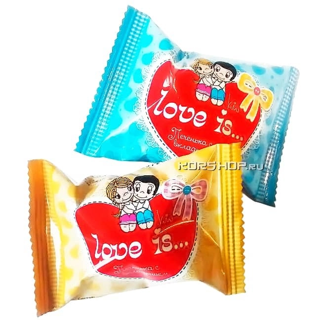Печенье с пожеланиями "Записки о любви" классические Love Is, 6 г