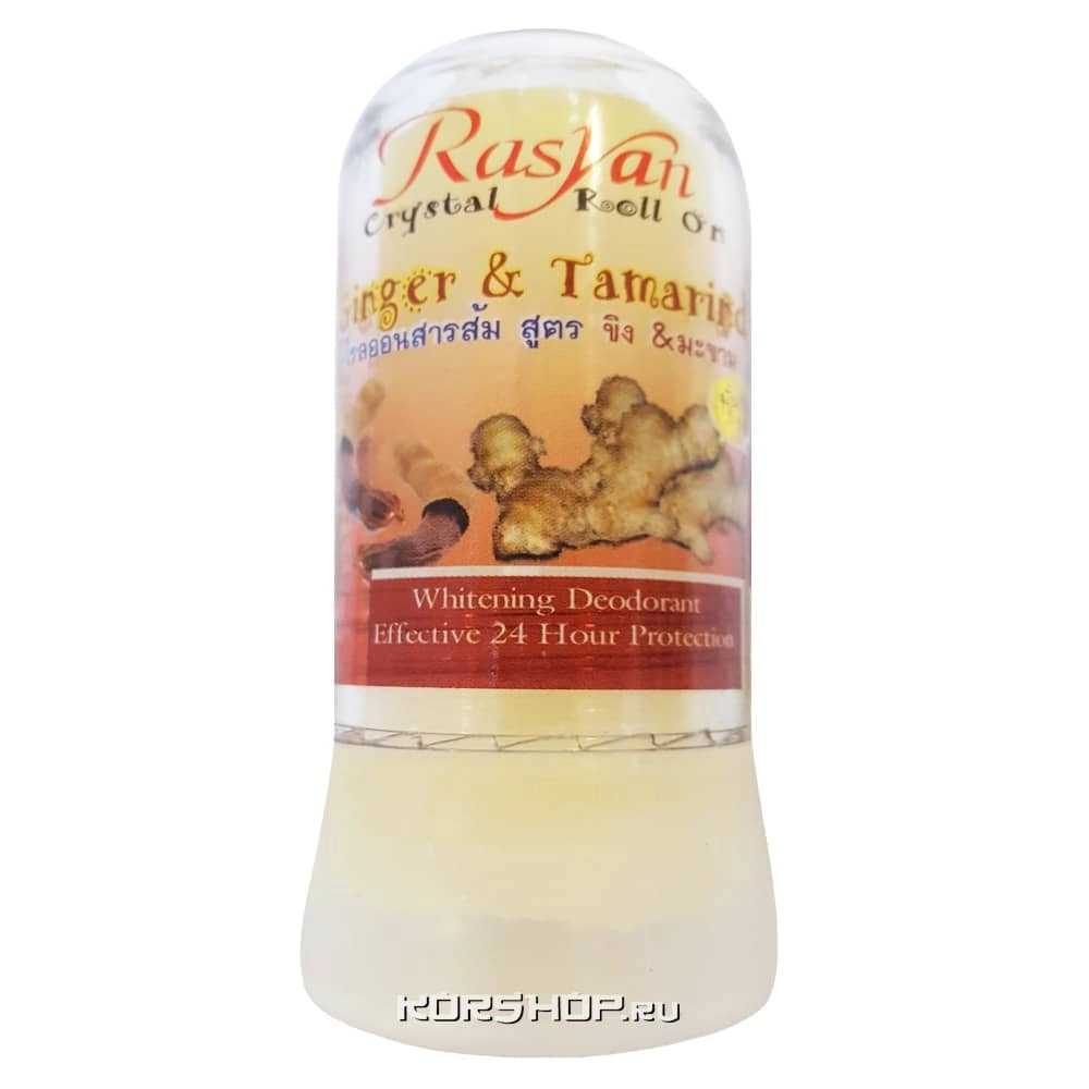 Дезодорант-кристалл с имбирем и тамариндом Rasyan, Таиланд, 80 г Дезодорант-кристалл с имбирем и тамариндом Rasyan, Таиланд, 80 г