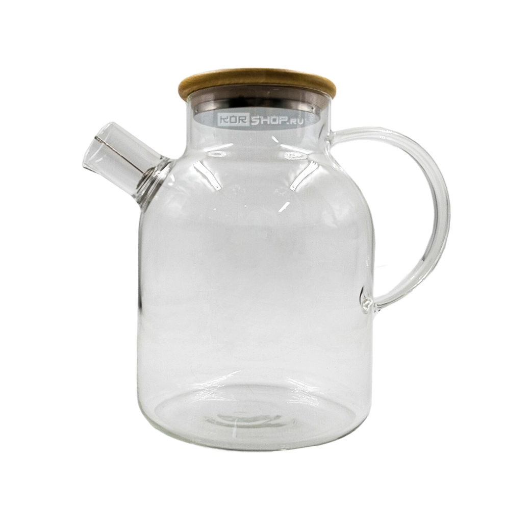 Чайник «Бочонок» из жаропрочного стекла, 1,5 л