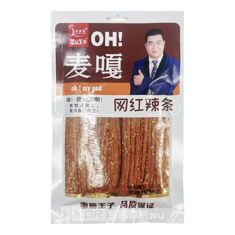 Острые снеки «Мучные полоски» Maiga Yujinlong, Китай, 172 г. Срок до 08.11.2025.