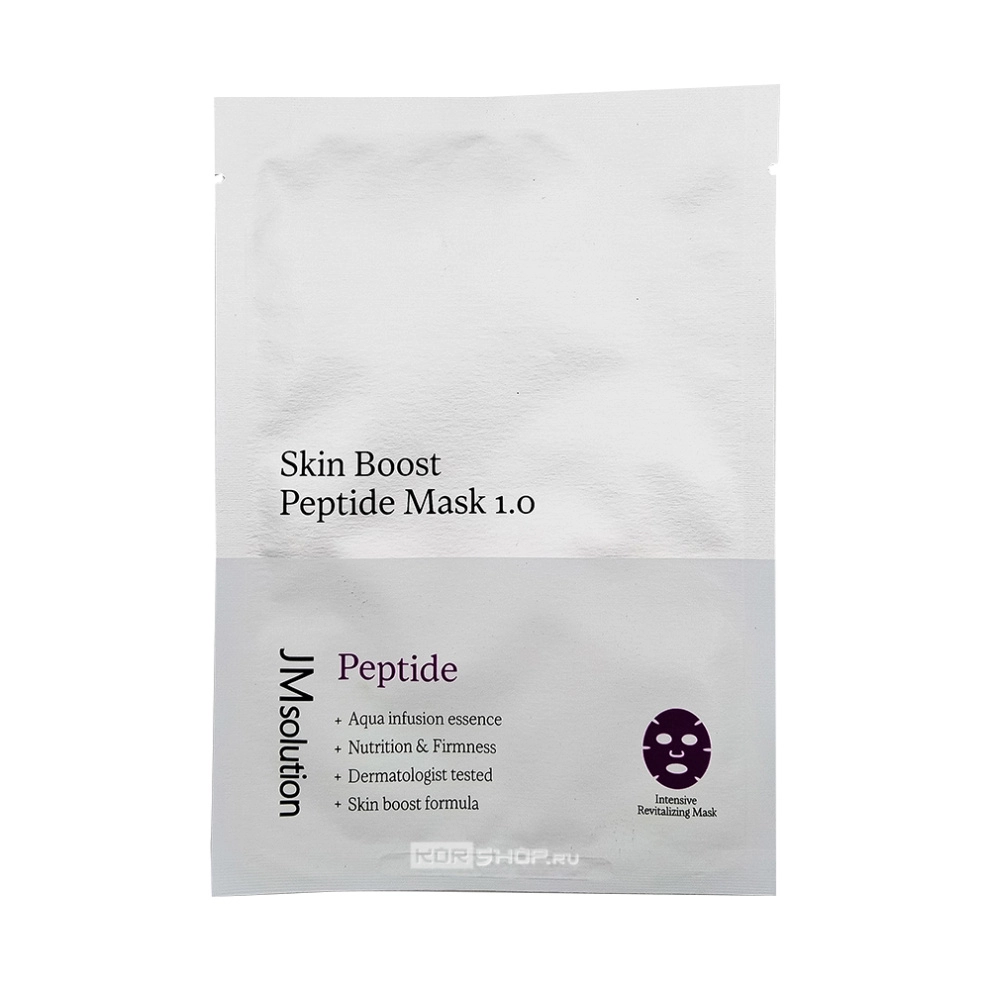 Антивозрастная тканевая маска с пептидами Skin Boost Peptide Mask 1.0 JMsolution, Корея, 30 мл Антивозрастная тканевая маска с пептидами Skin Boost Peptide Mask 1.0 JMsolution, Корея, 30 мл