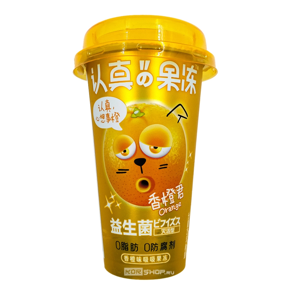 Питьевое желе со вкусом апельсина «Кристальное желе», Китай, 120 г