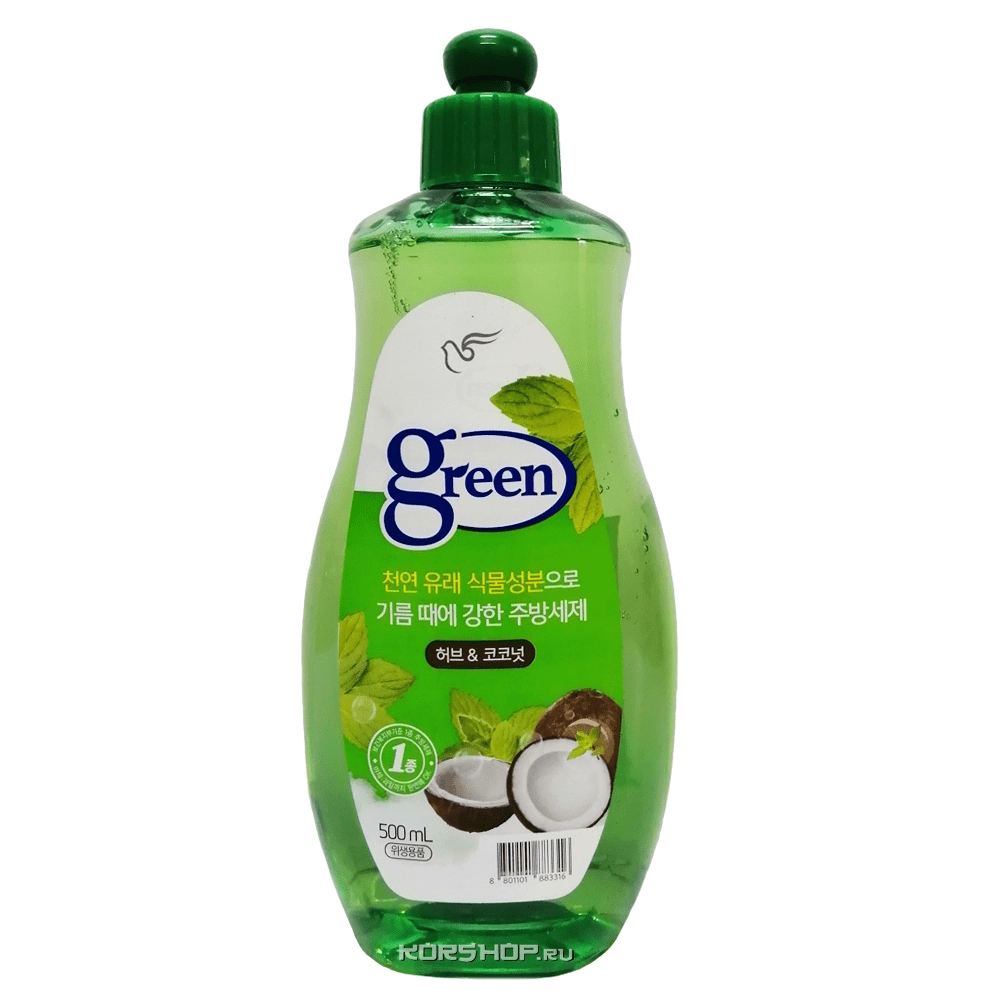 Средство для мытья посуды Травы и Кокос Green Pigeon, Корея, 500 мл Средство для мытья посуды Травы и Кокос Green Pigeon, Корея, 500 мл