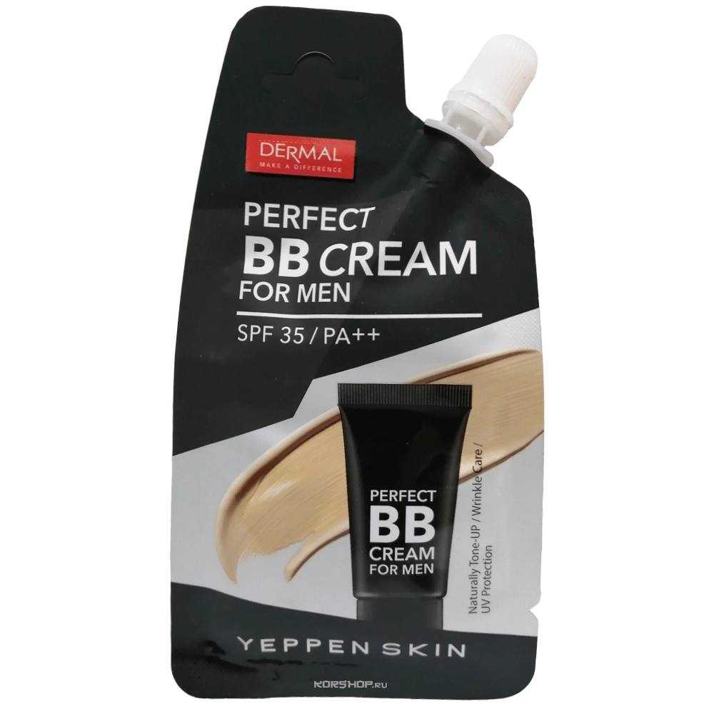 ВВ крем унисекс для жирной и пористой кожи с защитой от солнца SPF 35/PA++ YeppenSkin Dermal, Корея, 10 г.