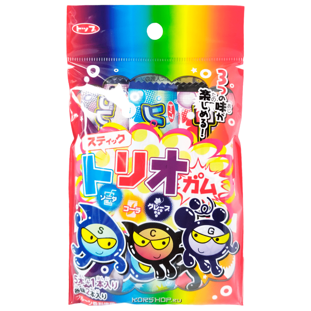 Жевательная резинка Stick Trio Gum Top Seika, Япония, 29 г