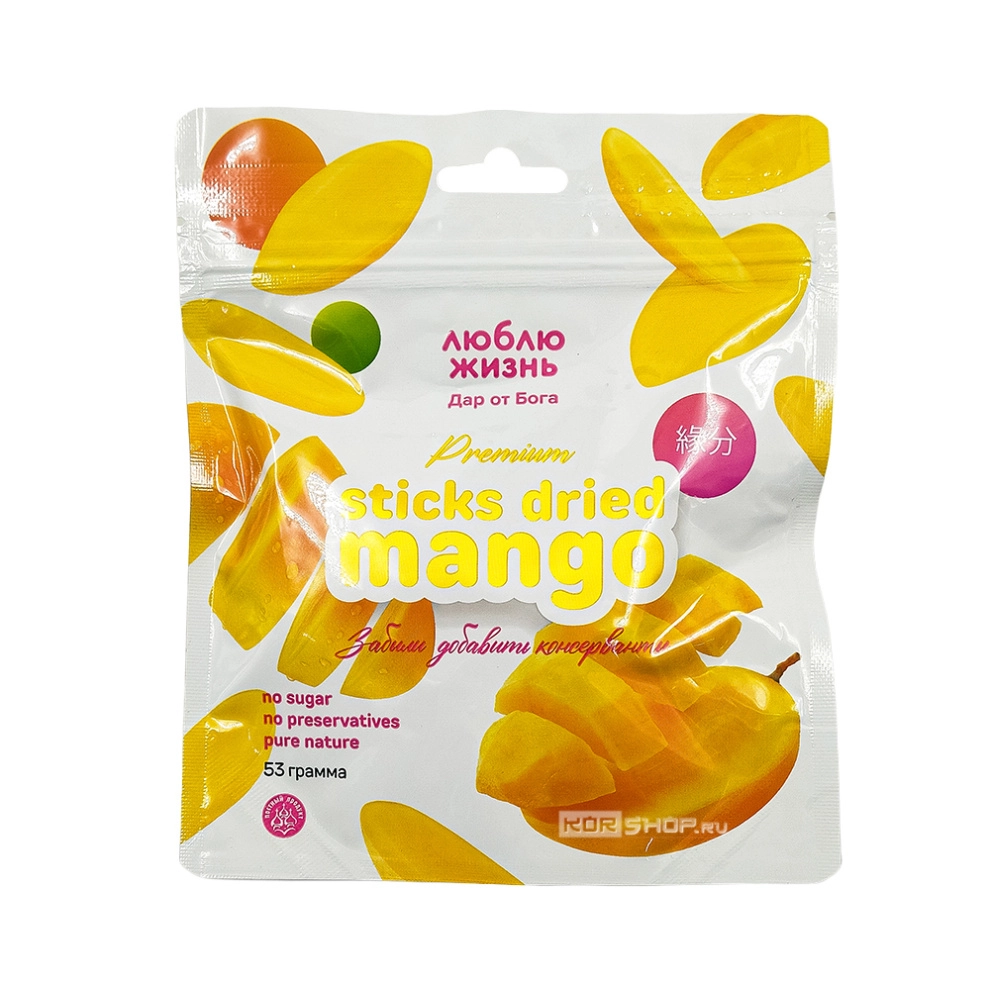 Манго сушеное «Люблю жизнь», 53 г