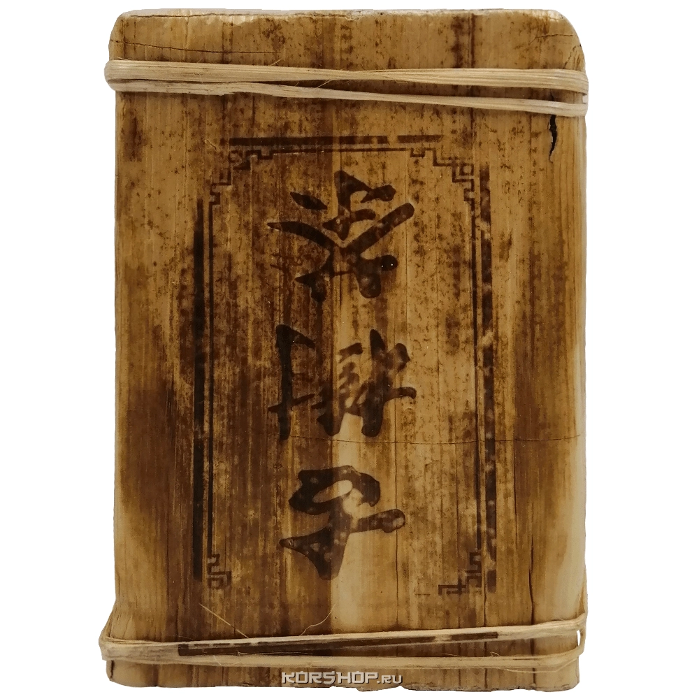 Шу Пуэр из черенков старых деревьев в пальмовом листе (кирпич), Китай, 500 г