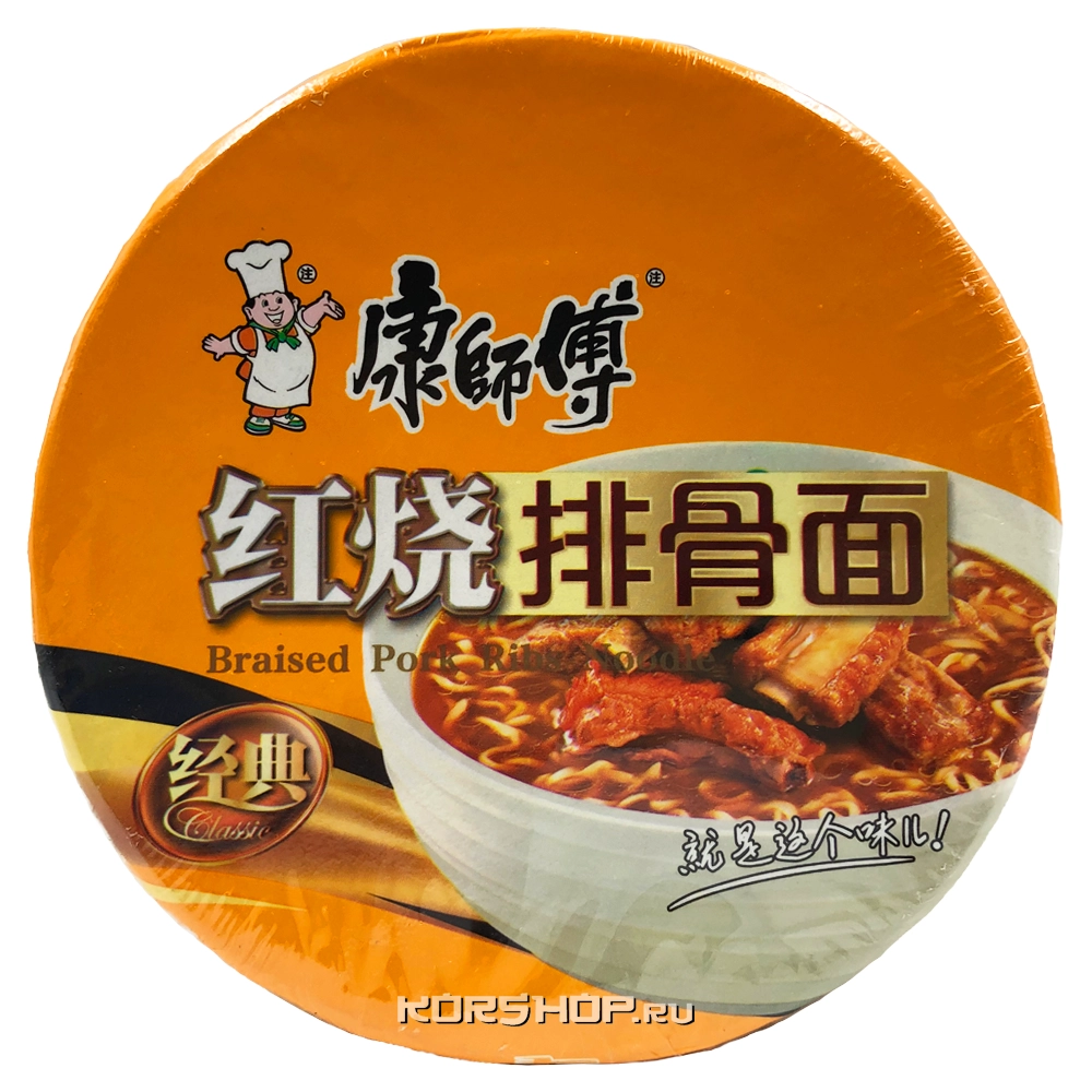 Лапша б/п Тушеные Ребрышки Kangshifu, Китай, 108 г Лапша б/п Тушеные Ребрышки Kangshifu, Китай, 108 г