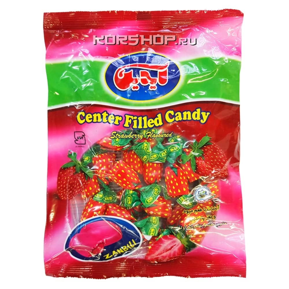 Клубничная карамель с начинкой, Иран, 260 г,