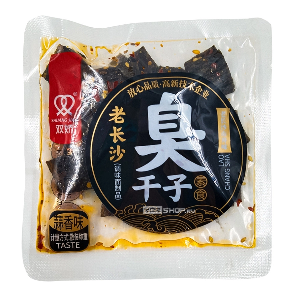 Снеки соевые мини-полоски с чесночным вкусом Black Shuangjiao, Китай, 40 г