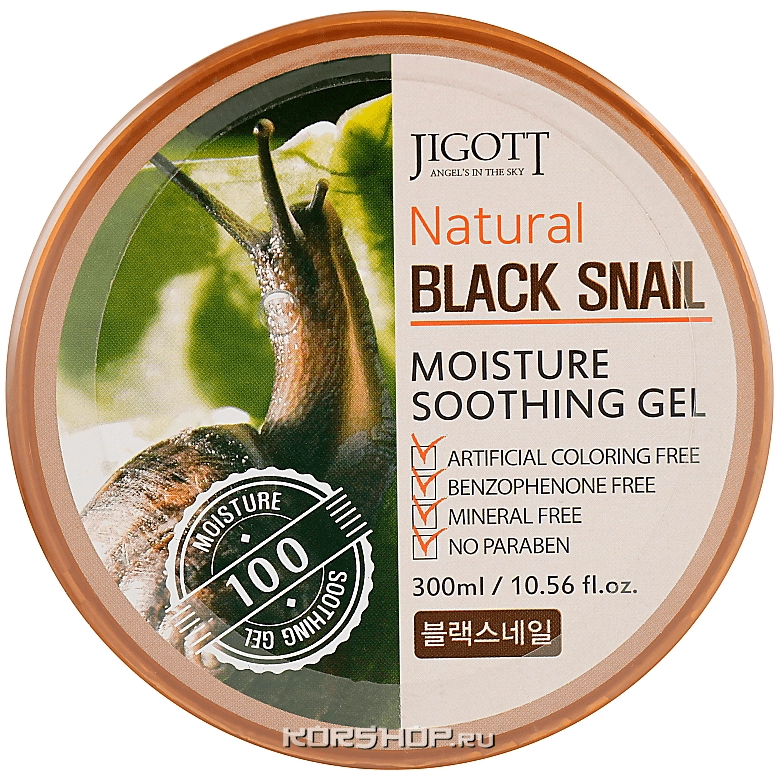 Универсальный гель для лица и тела с экстрактом слизи черной улитки Natural Black Snail Moisture Soothing Gel Jigott, Корея, 300 мл Универсальный гель для лица и тела с экстрактом слизи черной улитки Natural Black Snail Moisture Soothing Gel Jigott, Корея, 300 мл