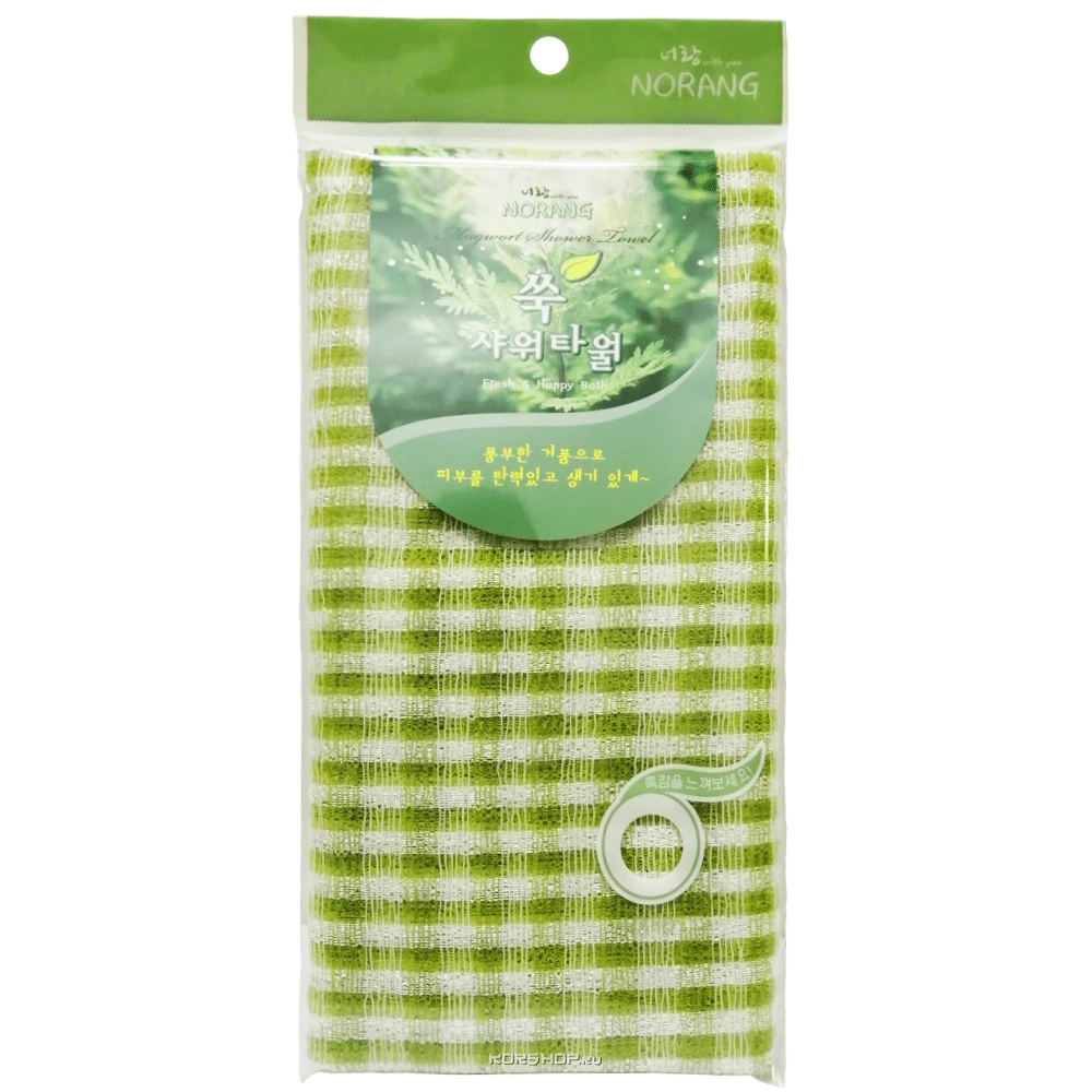 Массажная мочалка с полынью (30*98 см) Norang, Корея Массажная мочалка с полынью (30*98 см) Norang, Корея