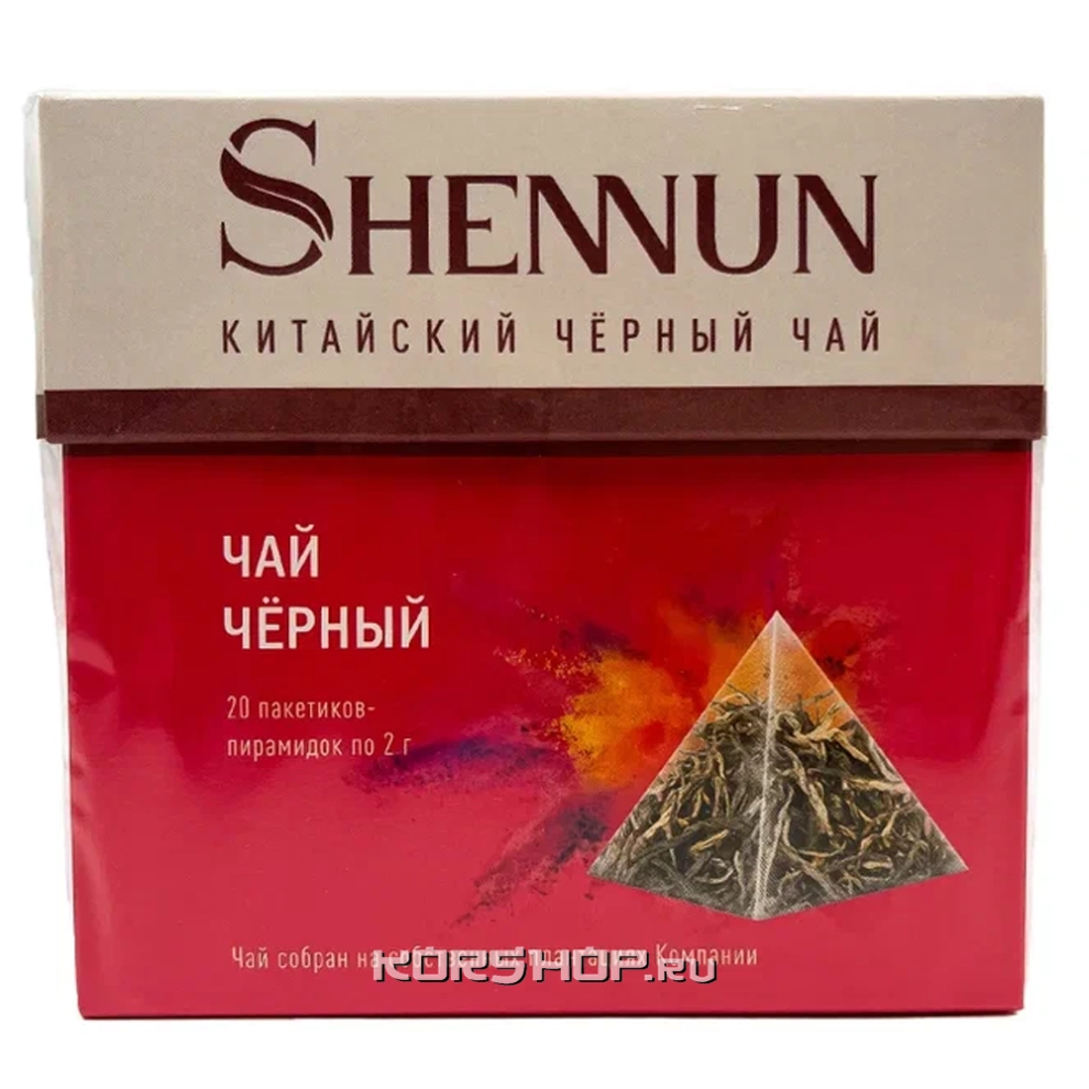 Чай чёрный среднелистовой в пирамидках Shennun, Китай, 40 г (20 шт) Чай чёрный среднелистовой в пирамидках Shennun, Китай, 40 г (20 шт)