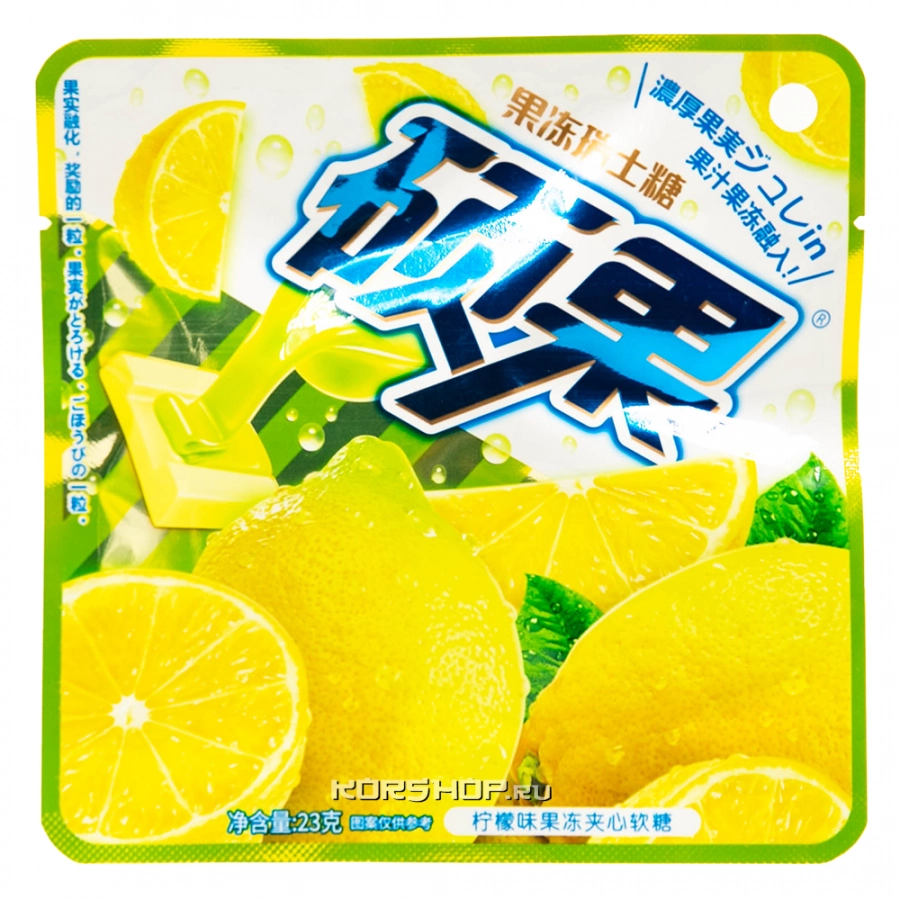 Жевательные конфеты Лимон Fruit Jelly, Китай, 23 г Жевательные конфеты Лимон Fruit Jelly, Китай, 23 г