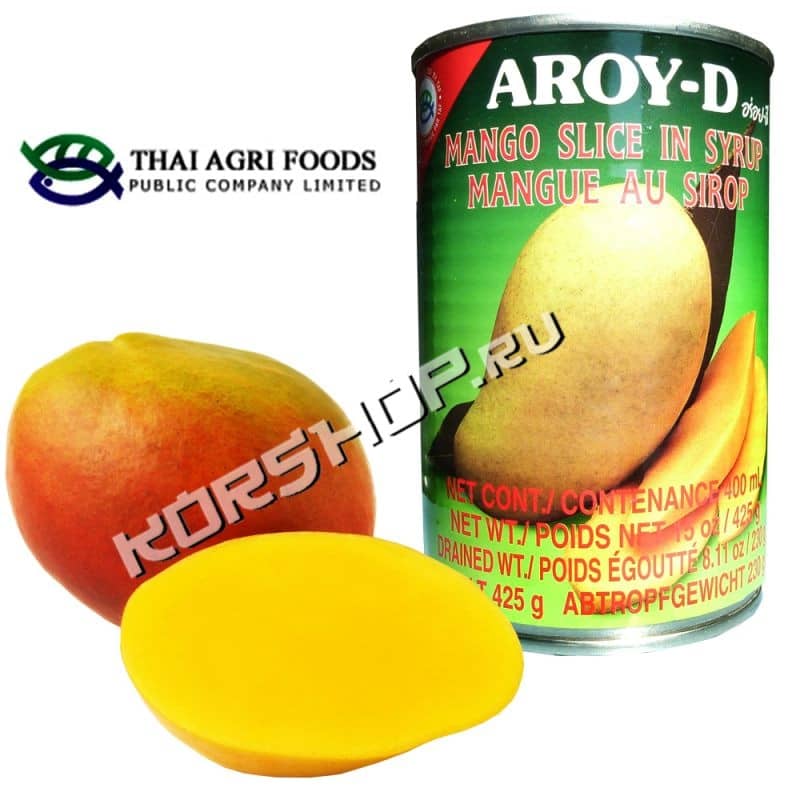 Манго в сиропе AROY-D 425г