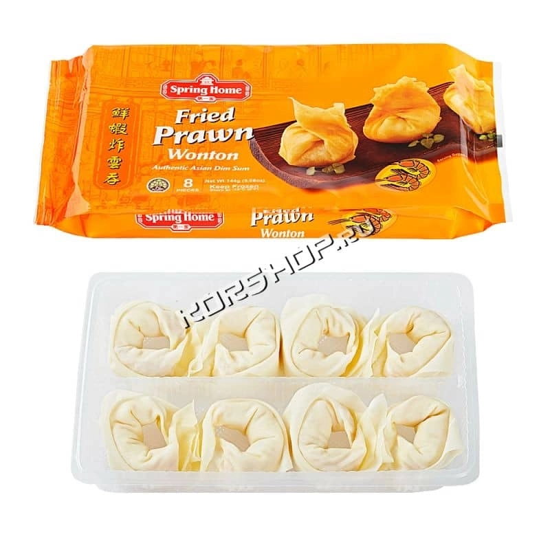 Китайские пельмени Вонтон с креветками для жарки (Fried prawn wonton) Spring Home, 144 г Китайские пельмени Вонтон с креветками для жарки (Fried prawn wonton) Spring Home, 144 г