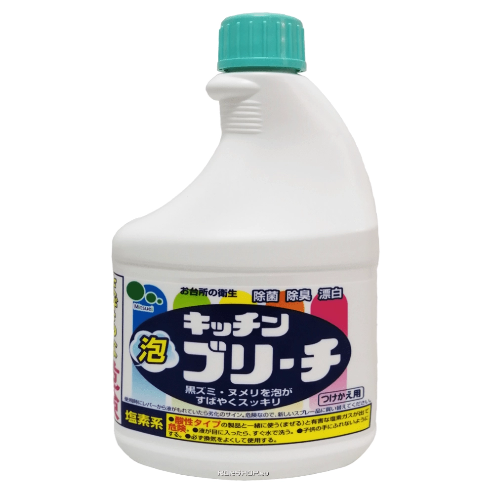 Универсальное моющее и отбеливающее средство для кухни Mitsuei (сменный блок), Япония, 400 мл Универсальное моющее и отбеливающее средство для кухни Mitsuei (сменный блок), Япония, 400 мл