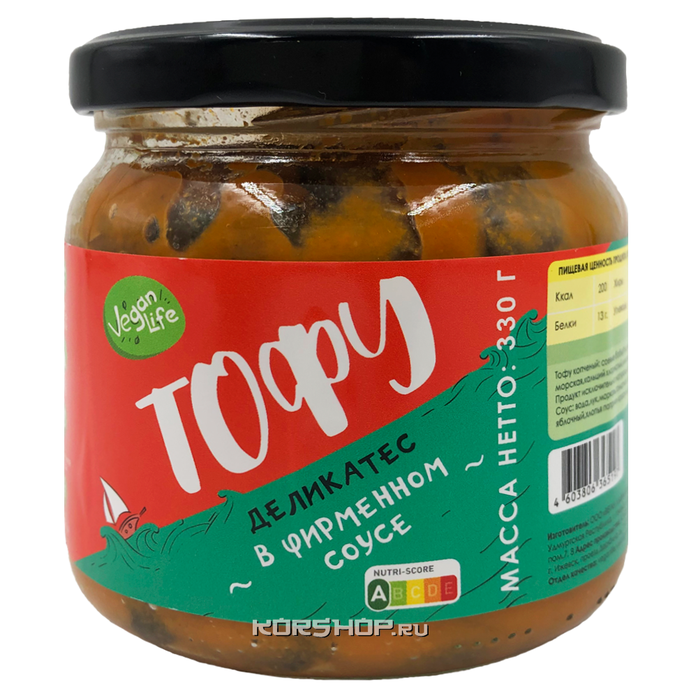 Тофу деликатес в фирменном соусе Vegan Life, 330 г...