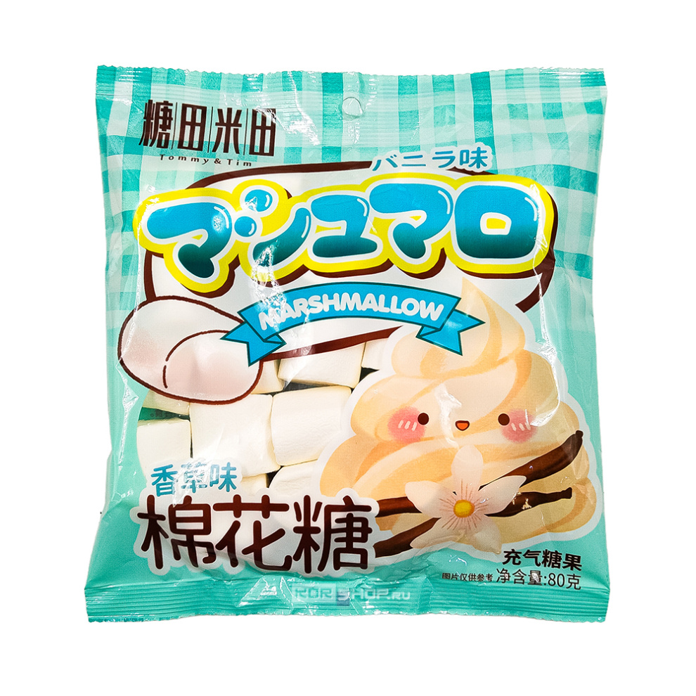 Зефир маршмеллоу со вкусом ванили Tommy&amp;Tim, Китай, 80 г