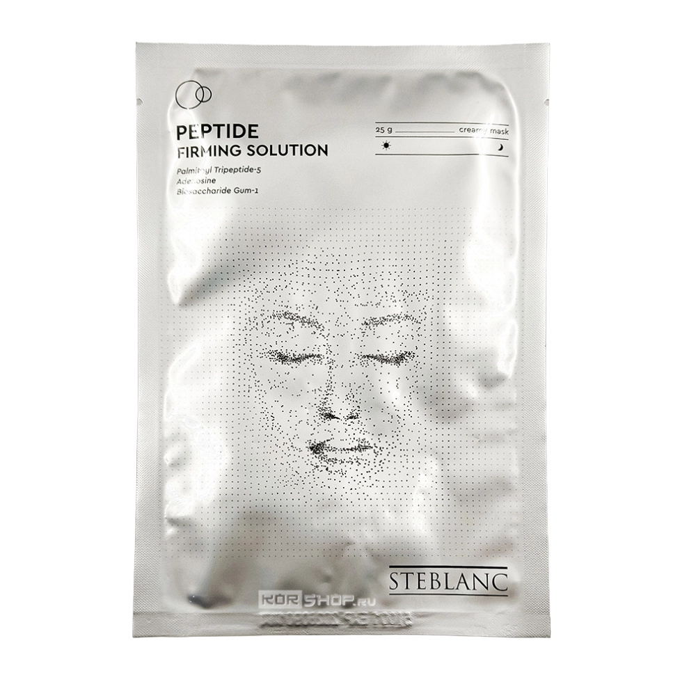 Тканевая крем-маска для лица укрепляющая с пептидами Peptide Firming Solution Creamy Mask Steblanc, Корея, 25 г