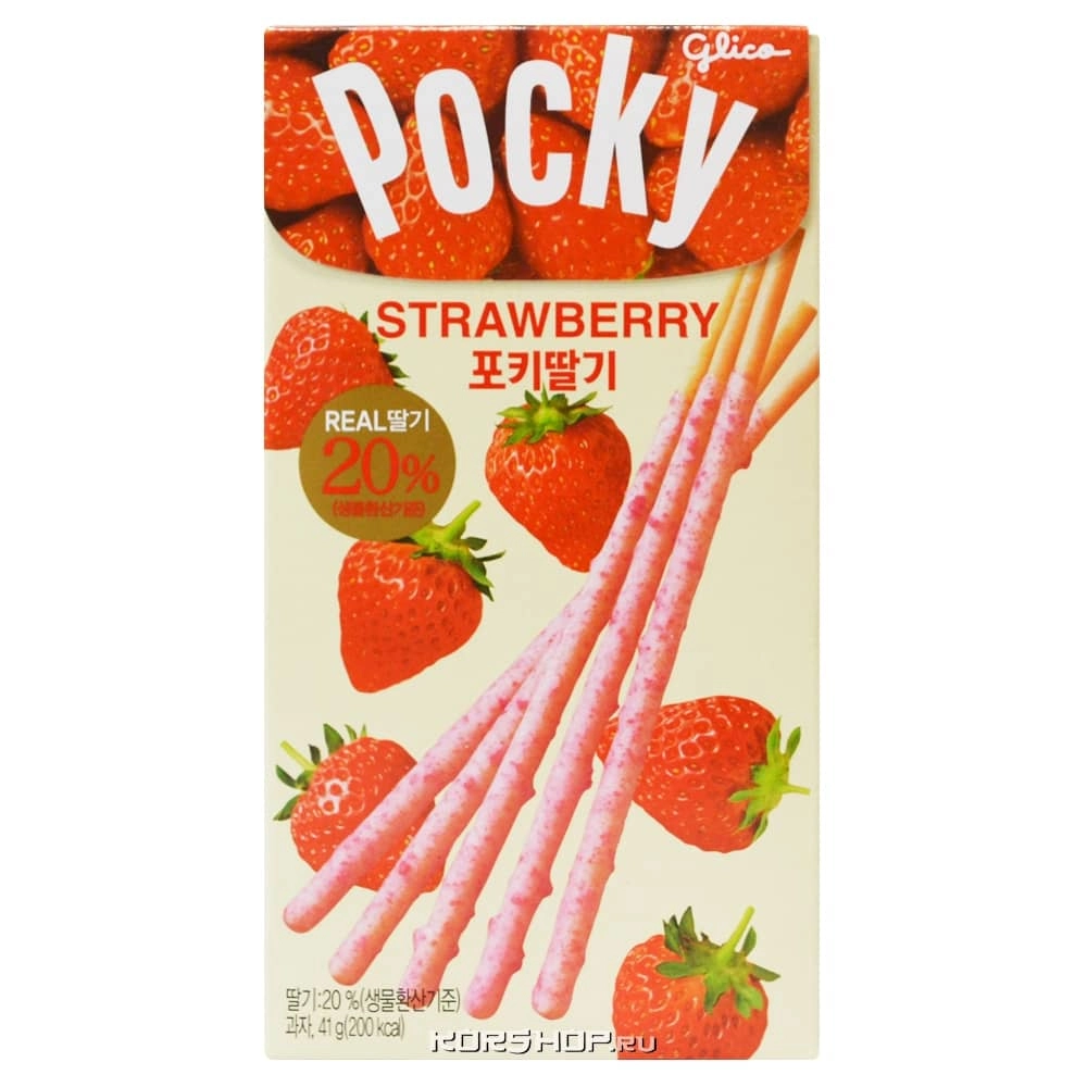 Палочки со вкусом клубники Pocky, Корея, 41 г