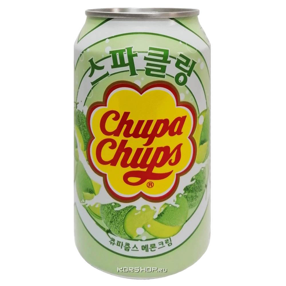 Газированный напиток со вкусом дыни со сливками Chupa Chups, Корея, 345 мл