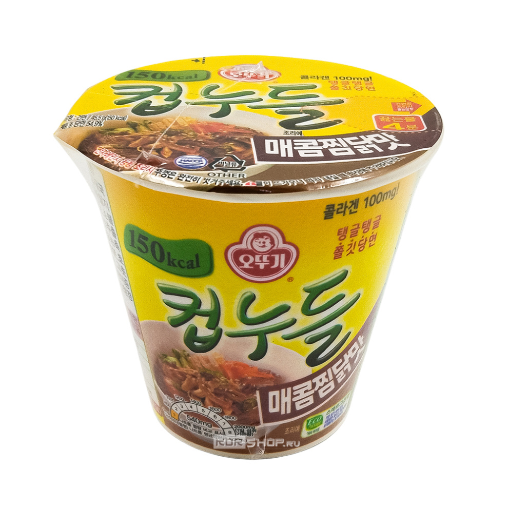 Лапша б/п из маша и картофеля со вкусом острой тушеной курицы Otoki (Ottogi), Корея, 45,5 г Лапша б/п из маша и картофеля со вкусом острой тушеной курицы Otoki (Ottogi), Корея, 45,5 г