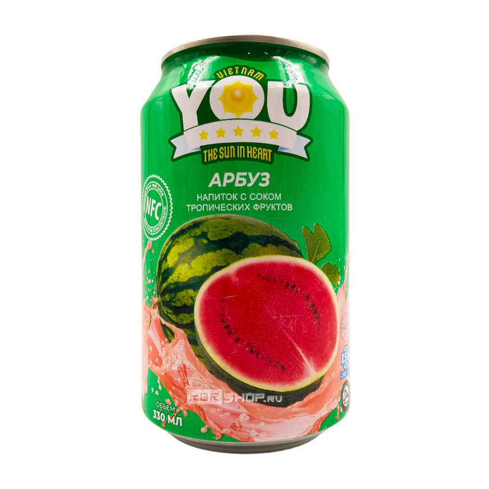 Напиток негазированный с соком арбуза You Vietnam, Вьетнам, 330 мл