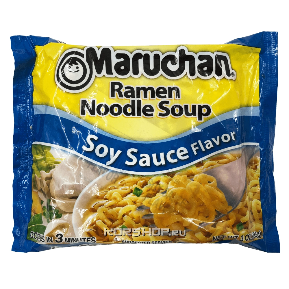 Лапша б/п Рамен со вкусом соевого соуса Maruchan, США, 85 г