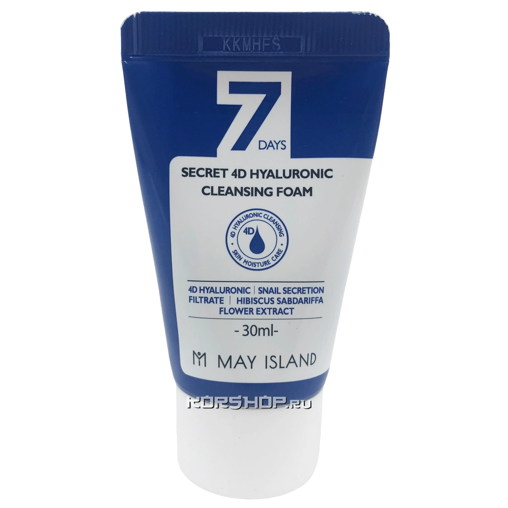 Очищающая пенка с гиалуроновой кислотой 4D Hyaluronic May Island 7 Days Secret, Корея, 30 мл Очищающая пенка с гиалуроновой кислотой 4D Hyaluronic May Island 7 Days Secret, Корея, 30 мл