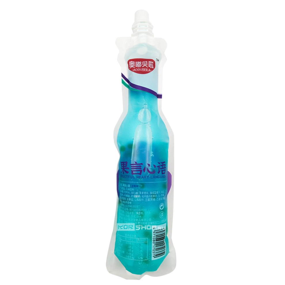 Фруктовый напиток со вкусом черники с кусочками желе Aoduobeila, Китай, 180 мл